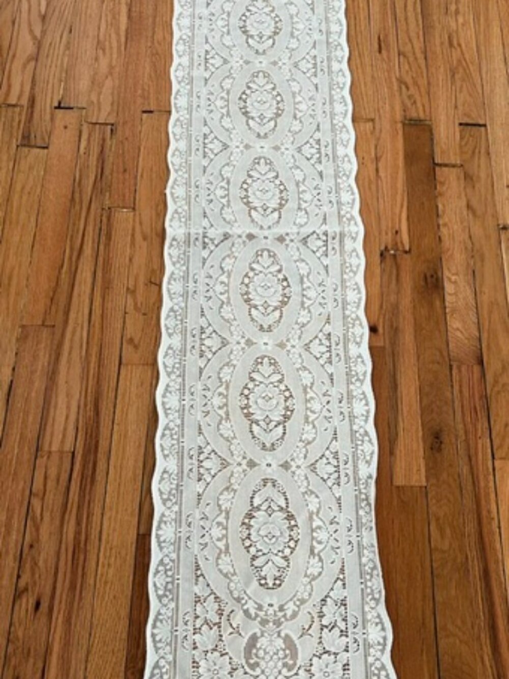 Vintage Cream Lace Table Runner
